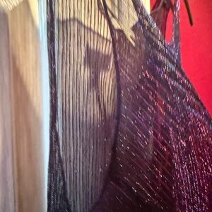 Sheer Black and Purple Top